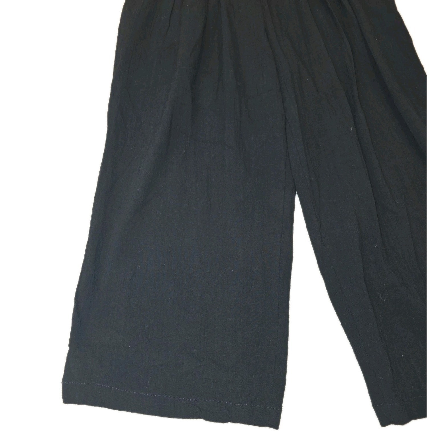 Euc Free People Black Wide Leg Cropped Pants Sz 4 — image 2 of 6